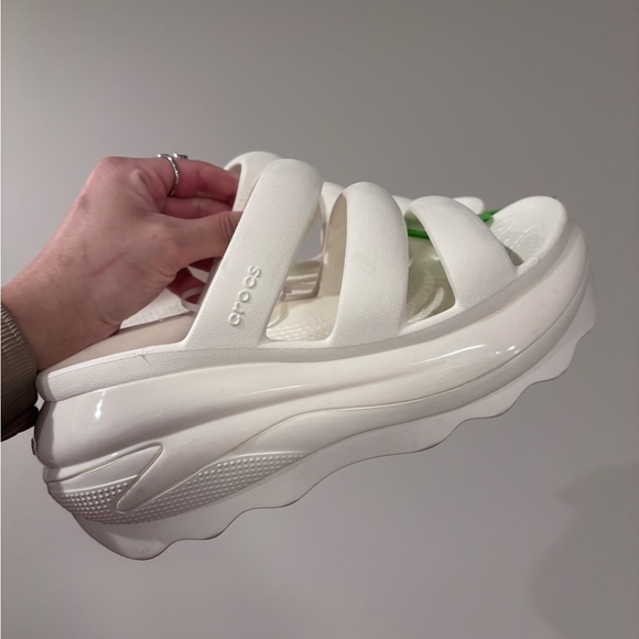 CROCS Mega Crush Platform Wedge Sandal (WOMENS) size 9 CHALK - Picture 8 of 8